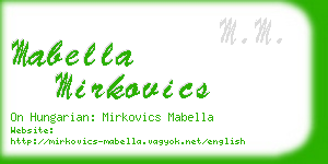 mabella mirkovics business card